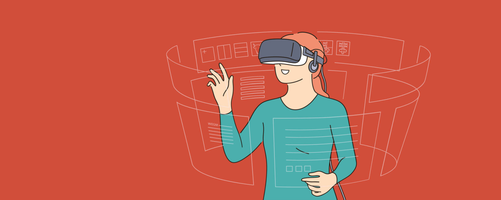 Schülerin mit VR Brille